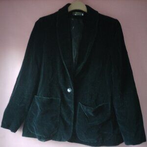 Vintage Black Velvet Blazer.  George Mosket, NY., Medium ?